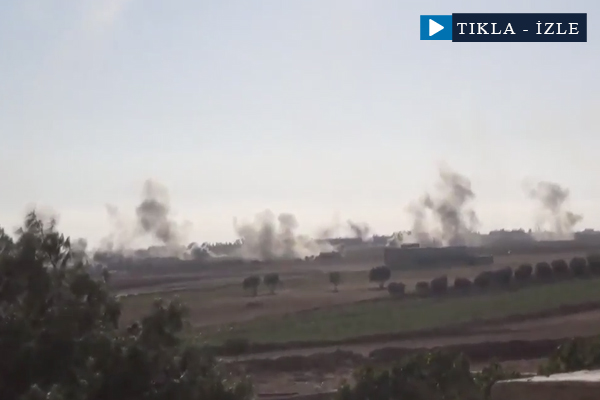 TSK'nın Ypg mevzilerini vurma anı