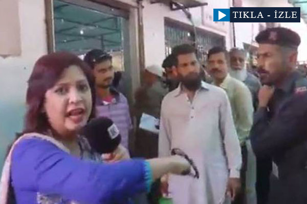 Polis kadın muhabiri tokatladı