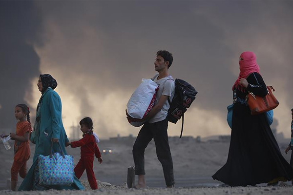 Musul'da IŞİD'den alınan bölgelerden 3 bin 802 kişi göç etti