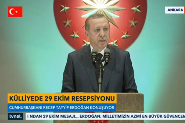 Erdoğan, 29 Ekim resepsiyonunda konuştu