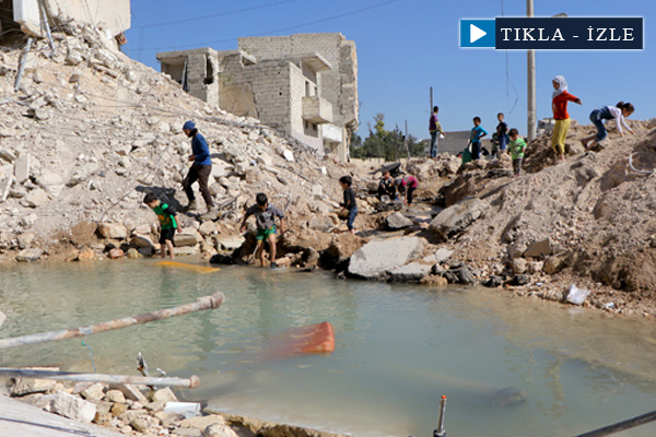 Bomba çukurlarını oyun alanları yaptılar