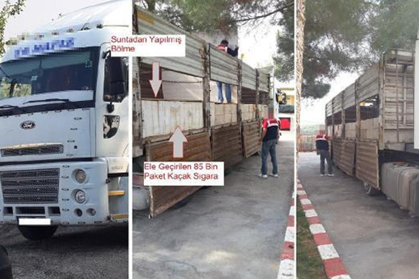 Diyarbakır'da 85 bin paket kaçak sigara yakalandı