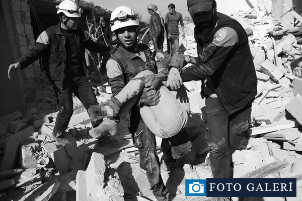 Rusya'nın Halep bombardımanından kareler