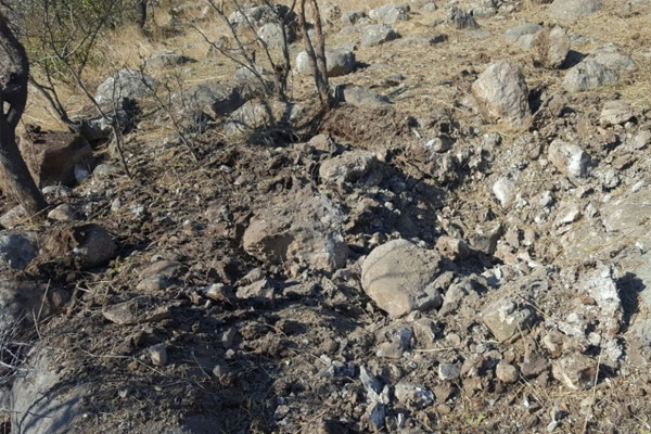 Yola döşenen mayın imha edildi