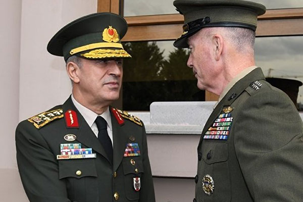 Hulusi Akar'dan ABD G.Kurmay Başkanı'na PYD sitemi