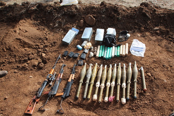 Kars'ta PKK'ya ait mühimmat ele geçirildi