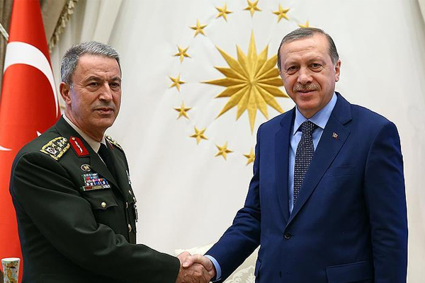Erdoğan Genelkurmay Başkanı Akar'ı kabul etti
