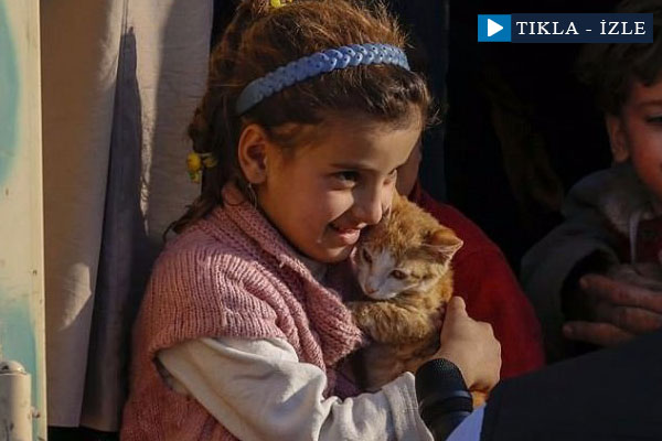 Musul'dan minik kedisiyle kaçtı