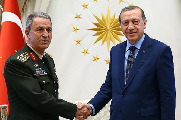 Erdoğan, Akar'ı kabul etti