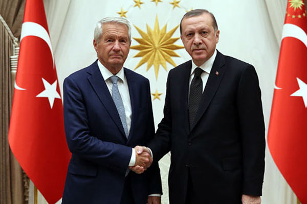 Erdoğan, Jagland'ı kabul etti
