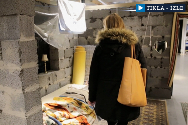 Ikea mağazasında bir Suriyeli evi