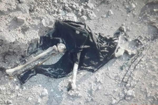 Barajda insan iskeleti bulundu