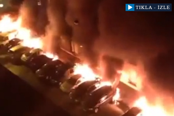 Tam 26 araç birden kundaklandı