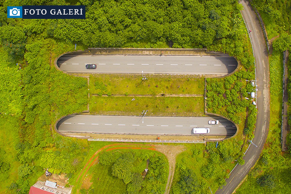 Rize'de doğayla bütünleşen tüneller ilgi çekiyor