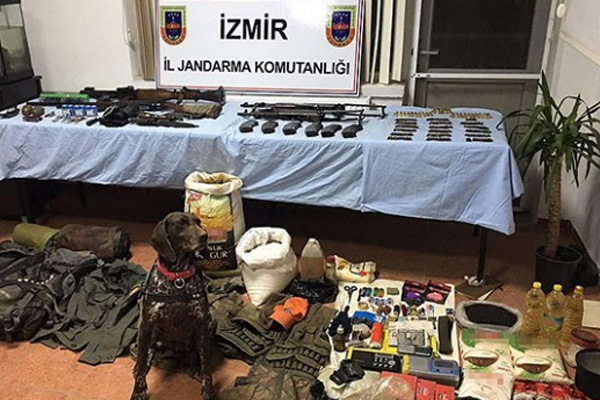 İzmir'de PKK'ya ait depo ve sığınaklar bulundu