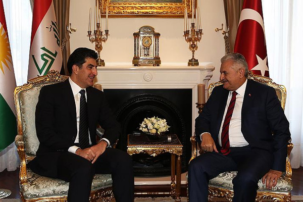 Başbakan Yıldırım IKBY Başbakanı Barzani ile görüştü