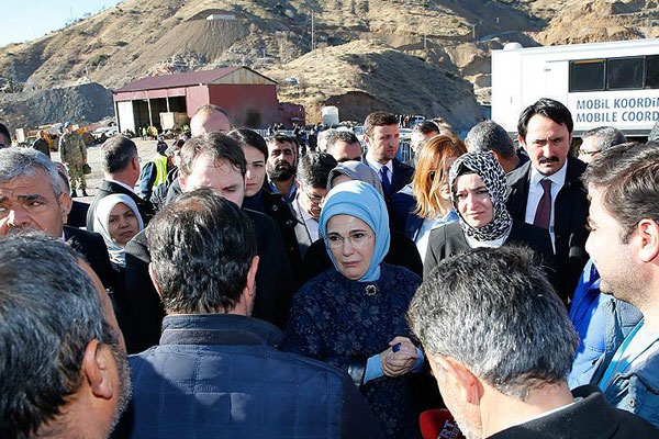 Emine Erdoğan, Siirt'teki maden faciası bölgesinde