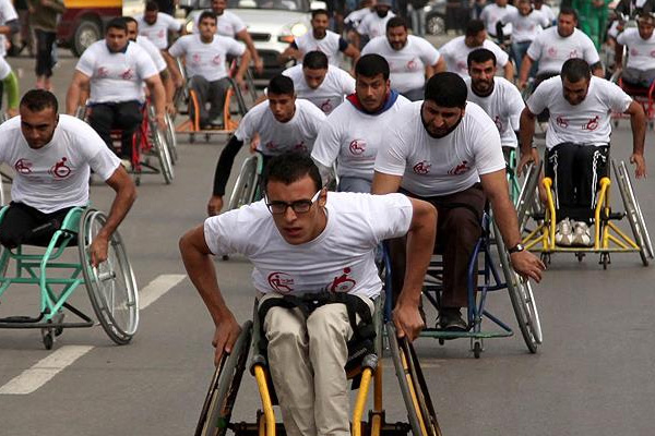 Gazze'de 'engelliler maratonu'