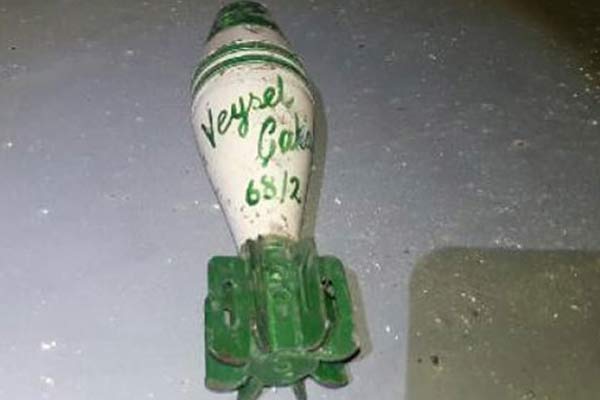 Çöpten havan mermisi çıktı