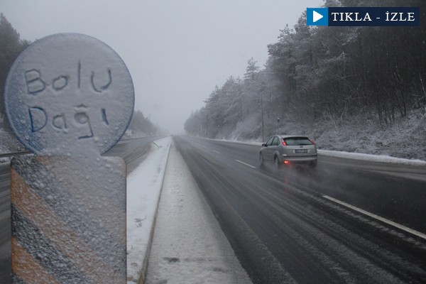 Bolu Dağı’nda kar başladı