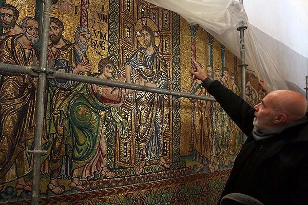 Doğuş Kilisesi'ndeki mozaikler gün yüzüne çıktı