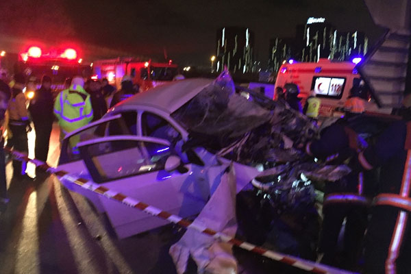 Havalimanı yolunda kaza