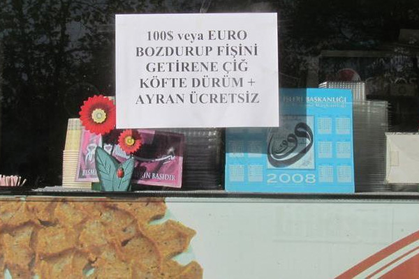 Esnaftan döviz bozdurana ikram