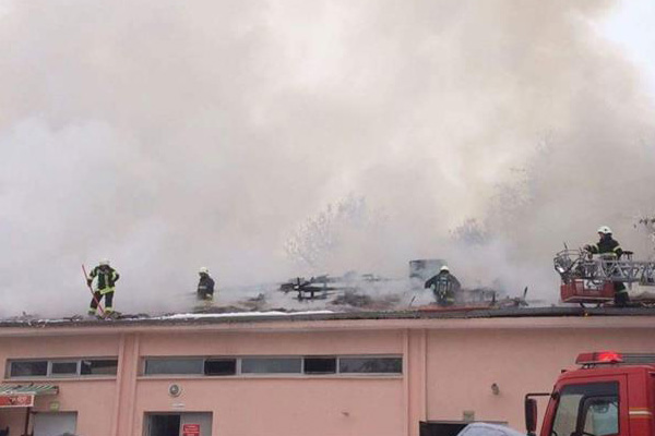 Askeriyede korkutan yangın