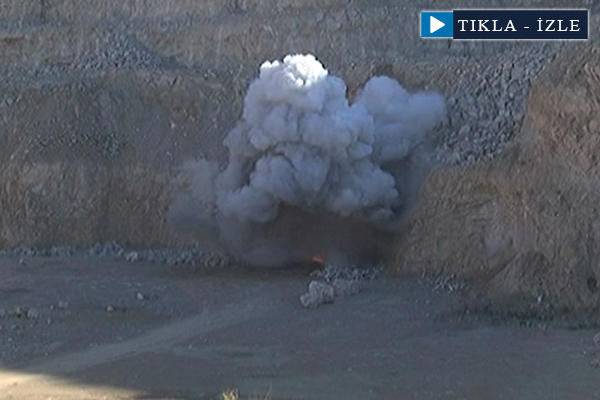 Adana’da ele geçirilen bomba böyle imha edildi