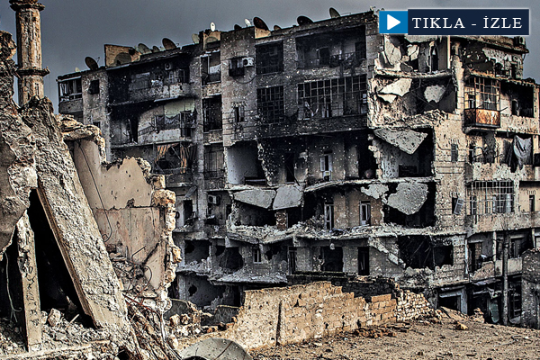 Halep'teki yıkım havadan böyle görüntülendi