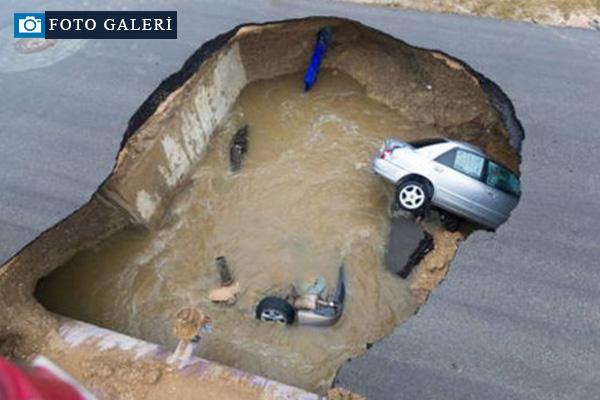 Yer yarıldı, içine girdiler!