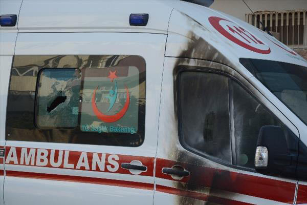 Ambulansa molotoflu saldırı