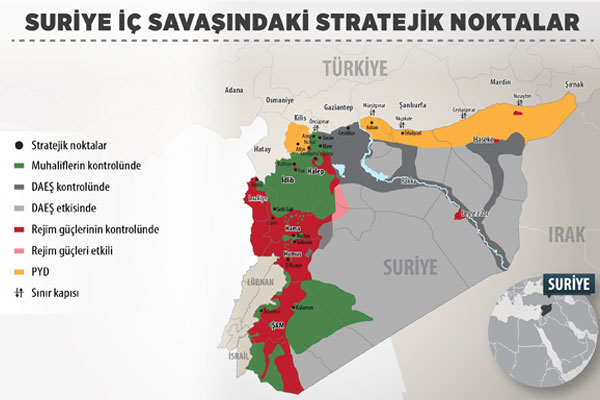 Suriye'de stratejik noktalarda üstünlük savaşı