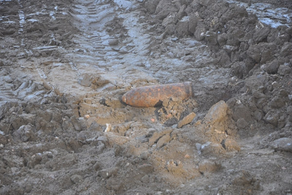 Bilecik'te patlamamış top mermisi