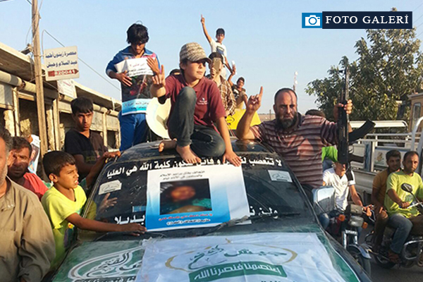 Atme'de koalisyon katliamı protesto edildi