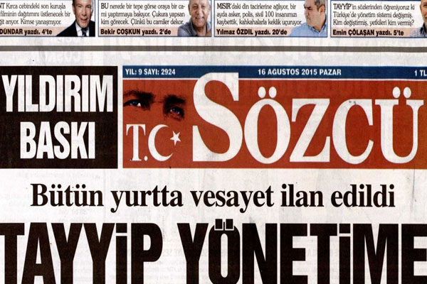 Sözcü'den Yıldırım Baskı