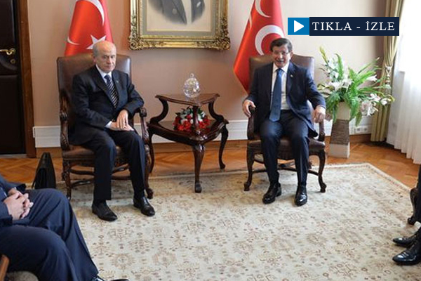 Davutoğlu-Bahçeli görüşmesi başladı