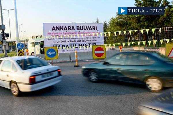 Vatandaş Ankara Bulvarının kapatılmasına tepkili