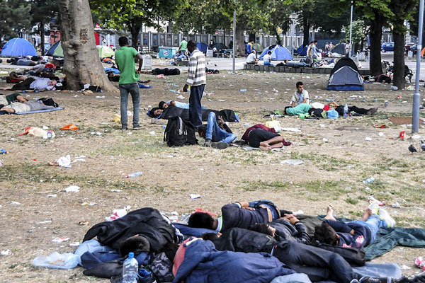 Makedonya'da sığınmacı patlaması