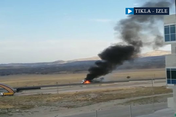 Bomba yüklü tankerin patlama anı
