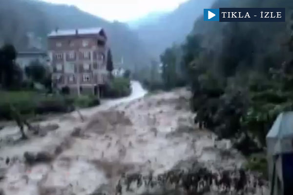 Sağanak yağış sele dönüştü