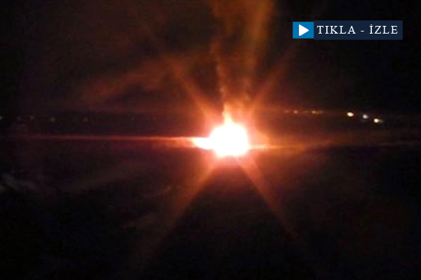 Bomba yüklü araç böyle imha edildi