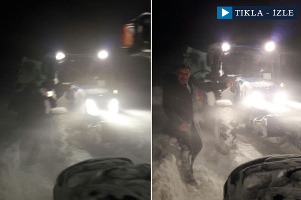 Kar ve tipi nedeniyle mahsur kalanlar kurtarıldı