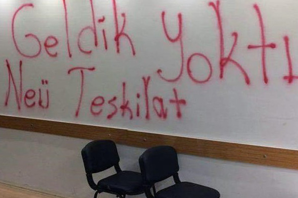 Konya'da HDP binası ateşe verilmek istendi