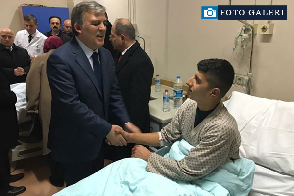 Abdullah Gül ve bakanlar yaralı askerleri yalnız bırakmadı