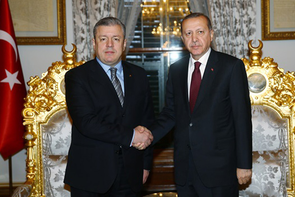 Erdoğan Kvirikaşvili'yi kabul etti