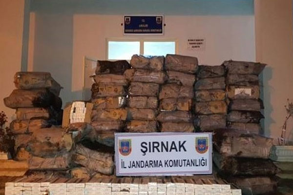 Şırnak’ta 329 bin paket kaçak sigara ele geçirildi