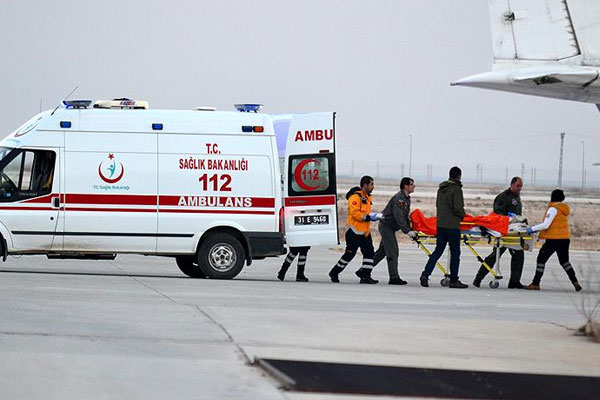Halep'ten getirilen yaralı sayısı 182'ye çıktı