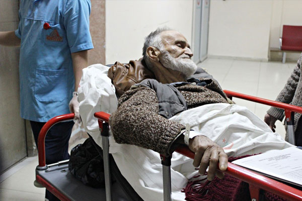 Yaşlı adam 2 ayının saldırısına uğradı