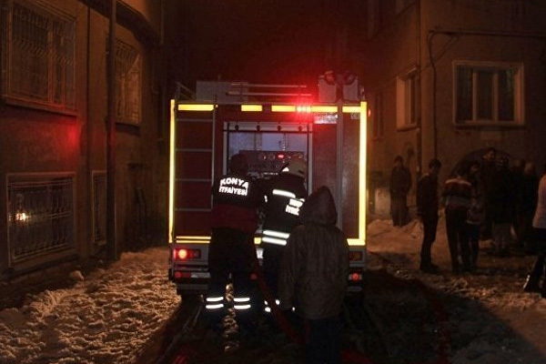 Suriyeli ailenin evi yandı